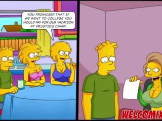 Krustie's Vacation Camp with smashing chicks&excl; - The Simptoons
